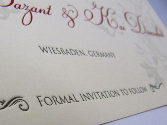 Hochzeitskarten mit Letterpress veredeln