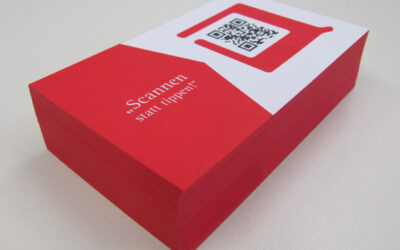 Visitenkarten inklusive QR-Code und Farbschnitt