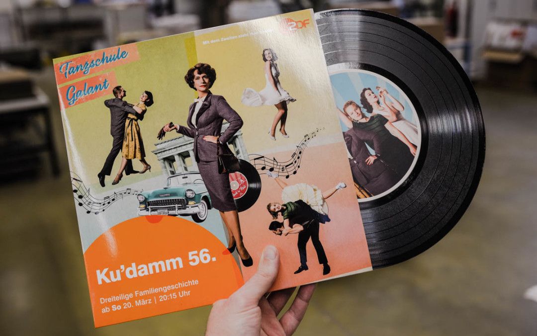 Die etwas andere Presseinfo: Schallplatten für neuen ZDF-Dreiteiler “Ku’damm 56.”